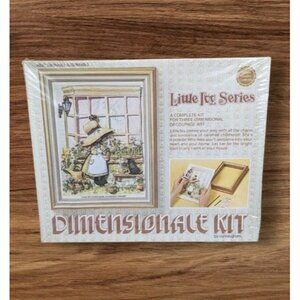 NOS Decoupage Art Kit Little Ivy Frame 3 Dimensional Cunningham Craft  70s Vtg